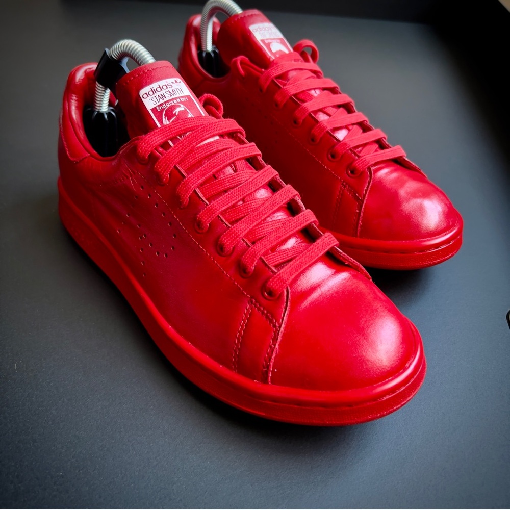 ADDIDAS RAF SIMONS STAN SMITH red sneakers men’s sz 7